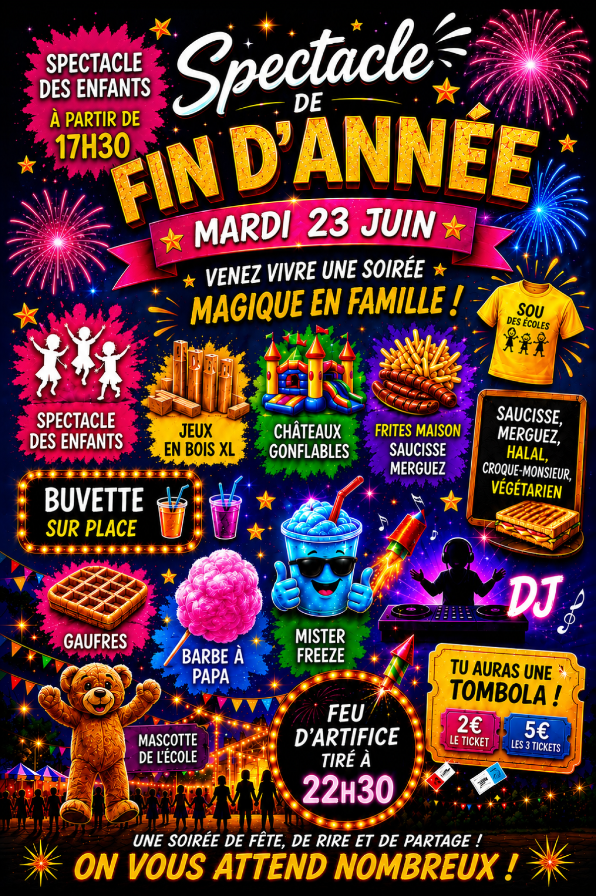 Spectacle de fin d'ann�e mardi 23 juin 